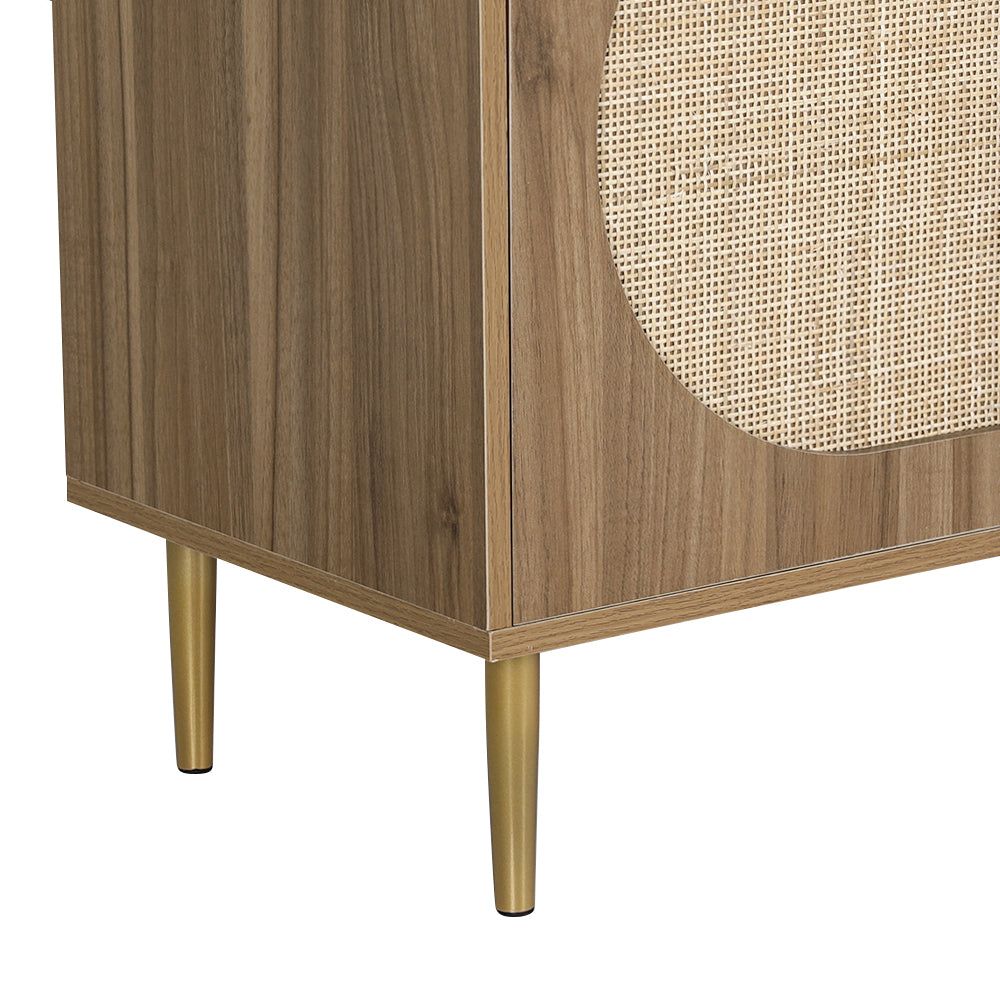 Rattan Buffet Sideboard Cabinet - Stylish Storage for Kitchen & Dining Room | Perfect for Entertaining, Organizing Dishes & Displaying Decor