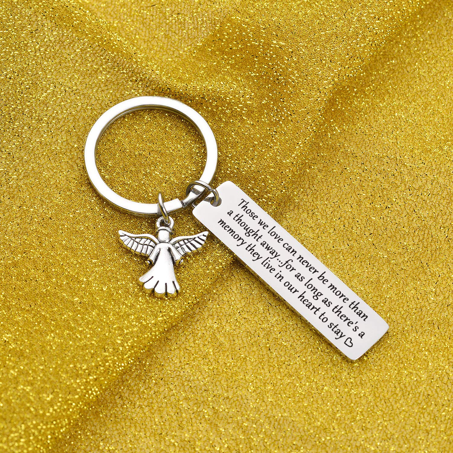7RVZM Memorial Jewelry for Dad - Sympathy Gifts for Loss of Loved One, Bereavement Keepsake for Mother, Grandma & Family - Comforting Memorial Keychain Gift for Funeral, Remembrance & Healing