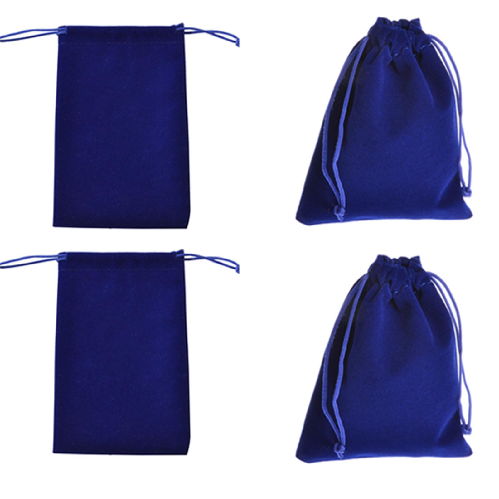 50pcs Velvet Jewelry Pouches Drawstring Bags - 2x3 Inch Small Velvet Bags for Jewelry Storage, Candy, Wedding Favors, Christmas Gifts (Blue) - Perfect for Organizing Rings, Necklaces & Party Favors