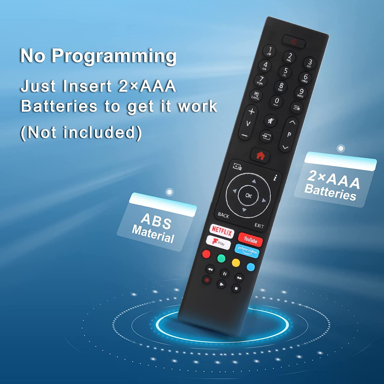 Universal Replacement Remote Control for Bush, Hitachi, Luxor, Polaroid & Now TV - Compatible with Multiple TV Models | Perfect for Home Entertainment & Smart TV Setup
