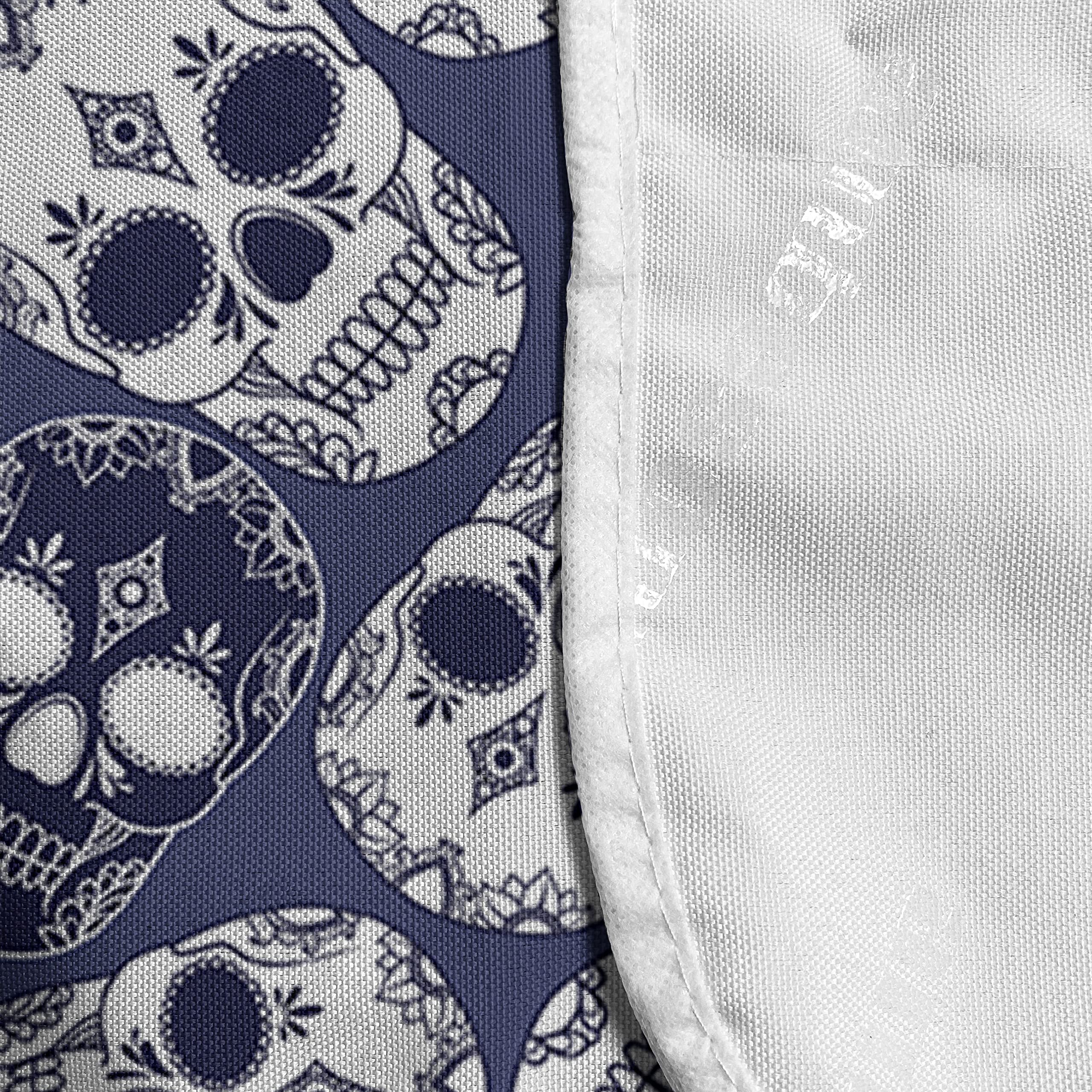 Ambesonne Mexican Microwave Cover - Sugar Skull & Latin American Cultural Design - Waterproof Kitchen Organizer with Pockets - 36