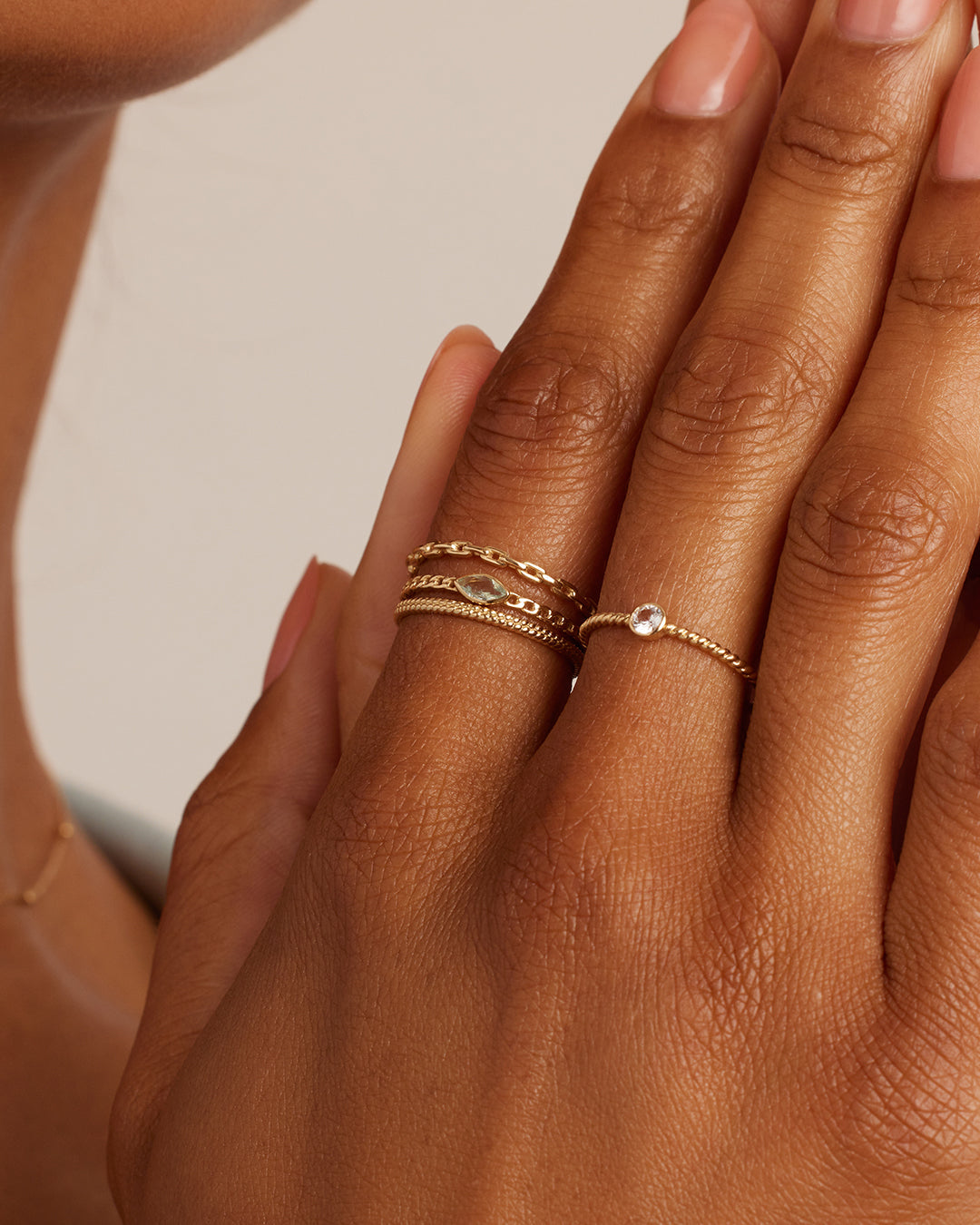 14K Gold Venice Ring for Women - Elegant & Dainty Stackable Band - Perfect for Everyday Wear, Gift Giving & Special Occasions