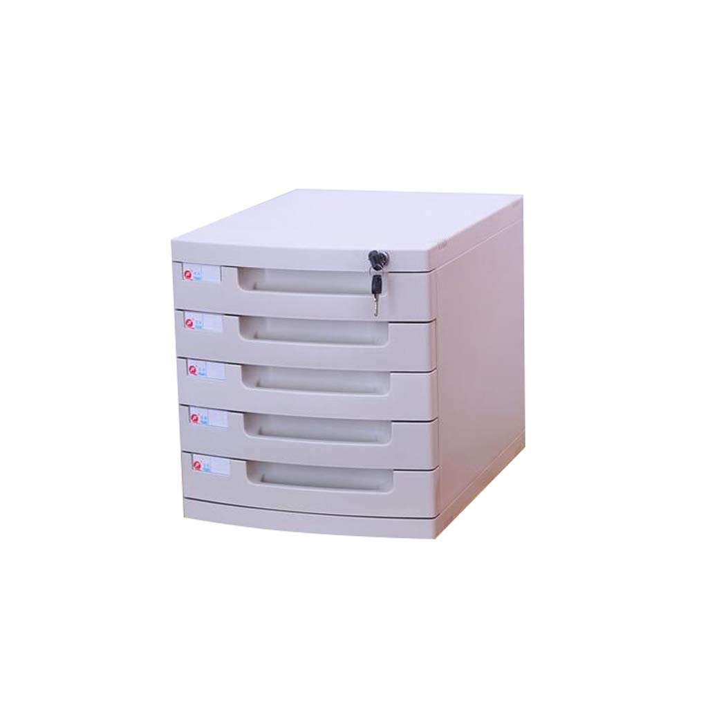 LITING A4 Desktop File Cabinet with Lock - Secure File Storage Box, Desk Drawer Organizer for Office Documents | White | Perfect for Home Office, School & Workspace Organization