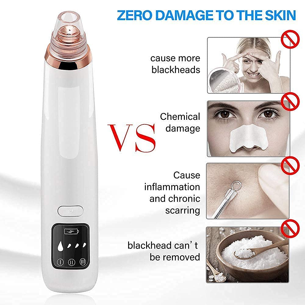 PIPALIYA Professional Acne Pore Cleaner & Blackhead Remover Vacuum Kit - Skin Care Tool for Pimple & Blemish Removal - Perfect for Daily Facial Cleansing & Spa Treatments