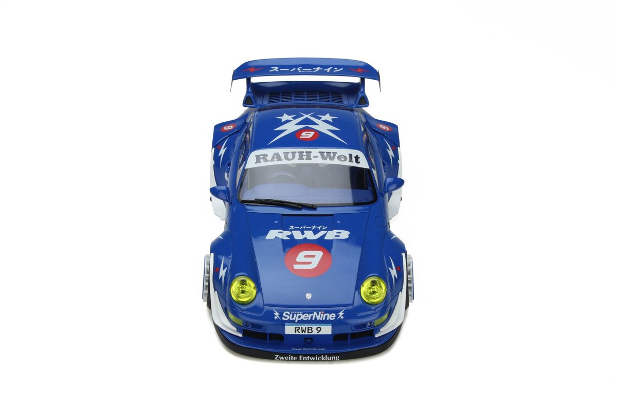 GT Spirit 1:18 Scale Porsche 911 RWB SuperNine Hong Kong #9 Edition Die-Cast Model Car - Perfect for Collectors, Display & Racing Enthusiasts