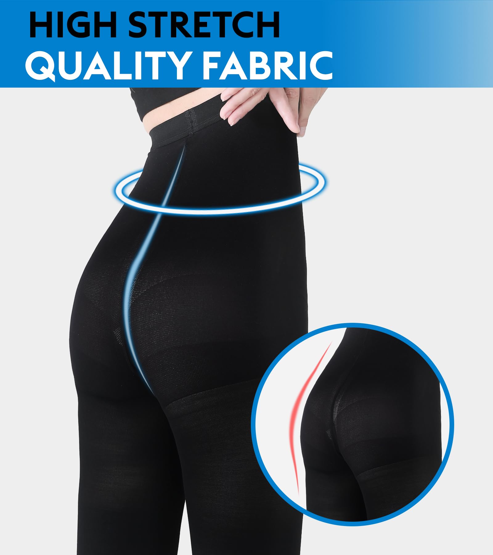 KEKING 15-20 mmHg Compression Stockings for Women & Men - Varicose Veins & Travel Support