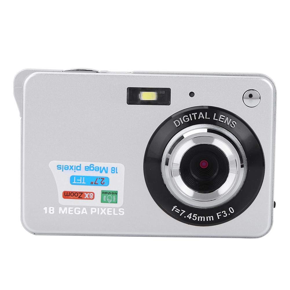 Kids Digital Camera for Girls Age 3-10 | 1080P HD Video Camera with 2.0 Inch TFT Screen | Supports 32GB TF Card | Perfect Birthday Gift & Travel Companion (Silver)