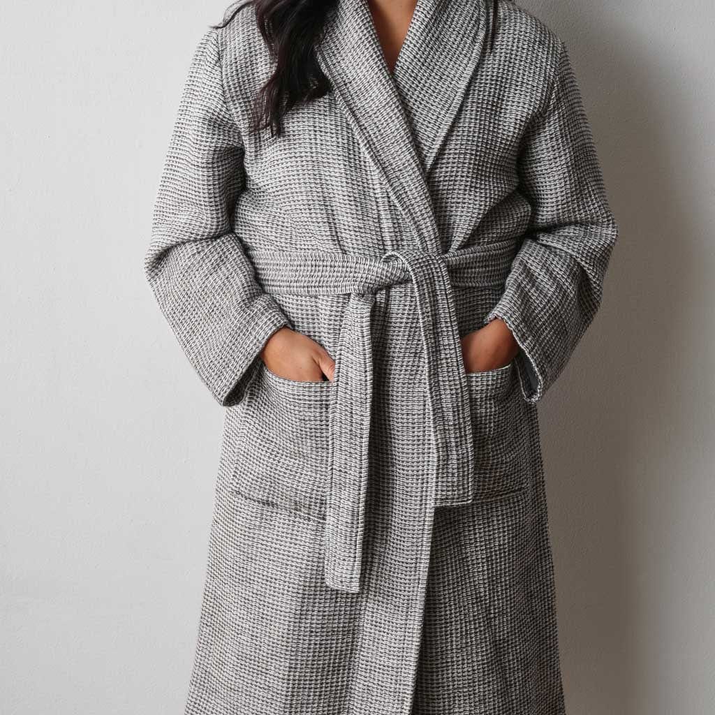 Premium Aegean Cotton Bath Robe for Women & Men - Soft Absorbent Luxury Spa Robe - Perfect for Home, Hotel & Beach Relaxation