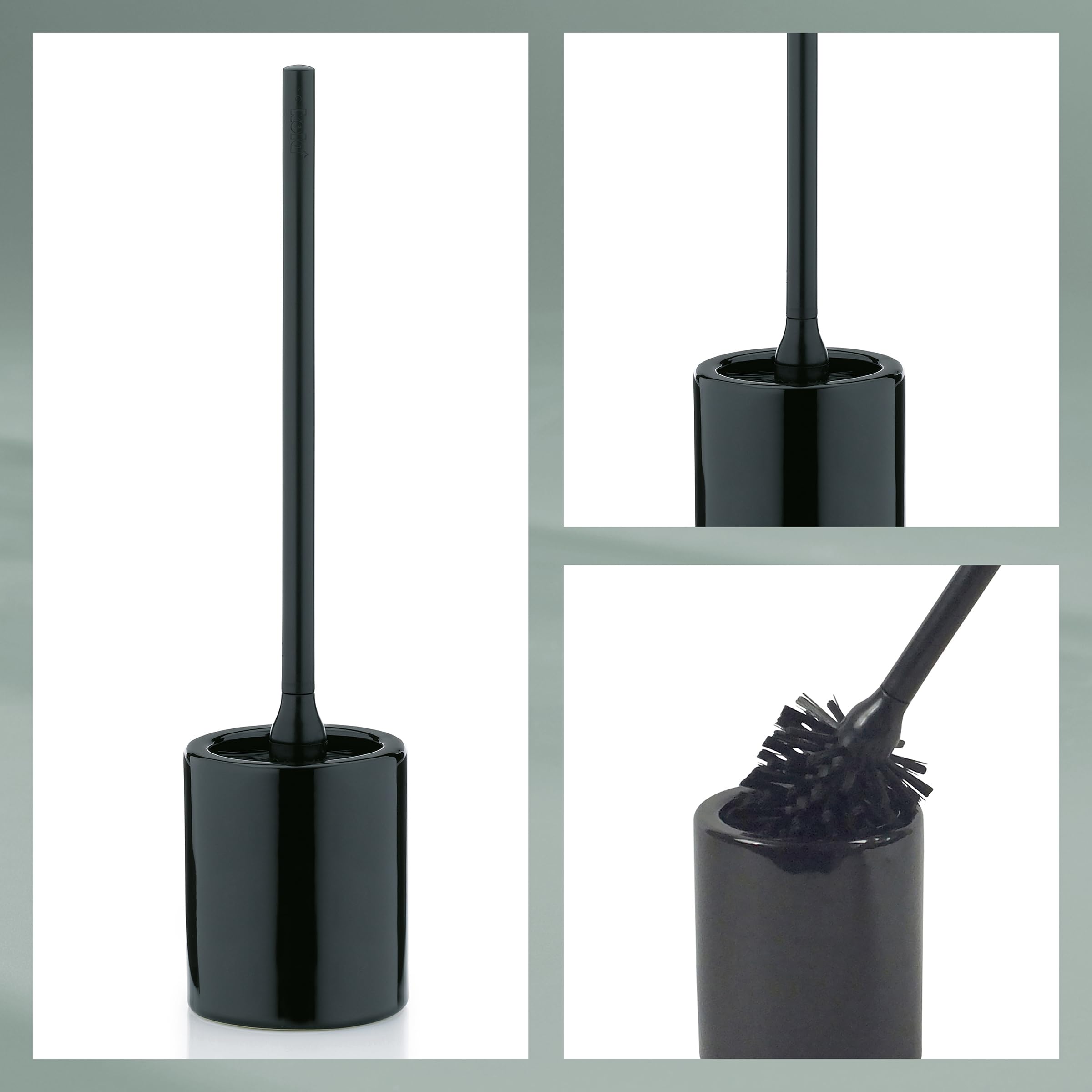 Premium Black Mono Ceramic WC Set - Modern Toilet Bowl & Tank Combo for Bathroom Renovation | Durable & Stylish Design for Home & Commercial Use