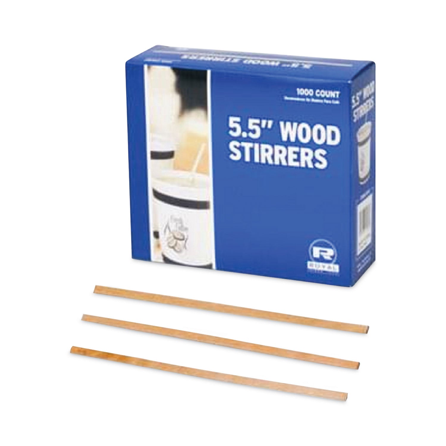 AmerCareRoyal® 5.5 Inch Wooden Coffee Stirrers - 1000 Count Box | Eco-Friendly Disposable Stir Sticks for Hot & Cold Beverages, Perfect for Coffee Shops, Offices, and Home Use