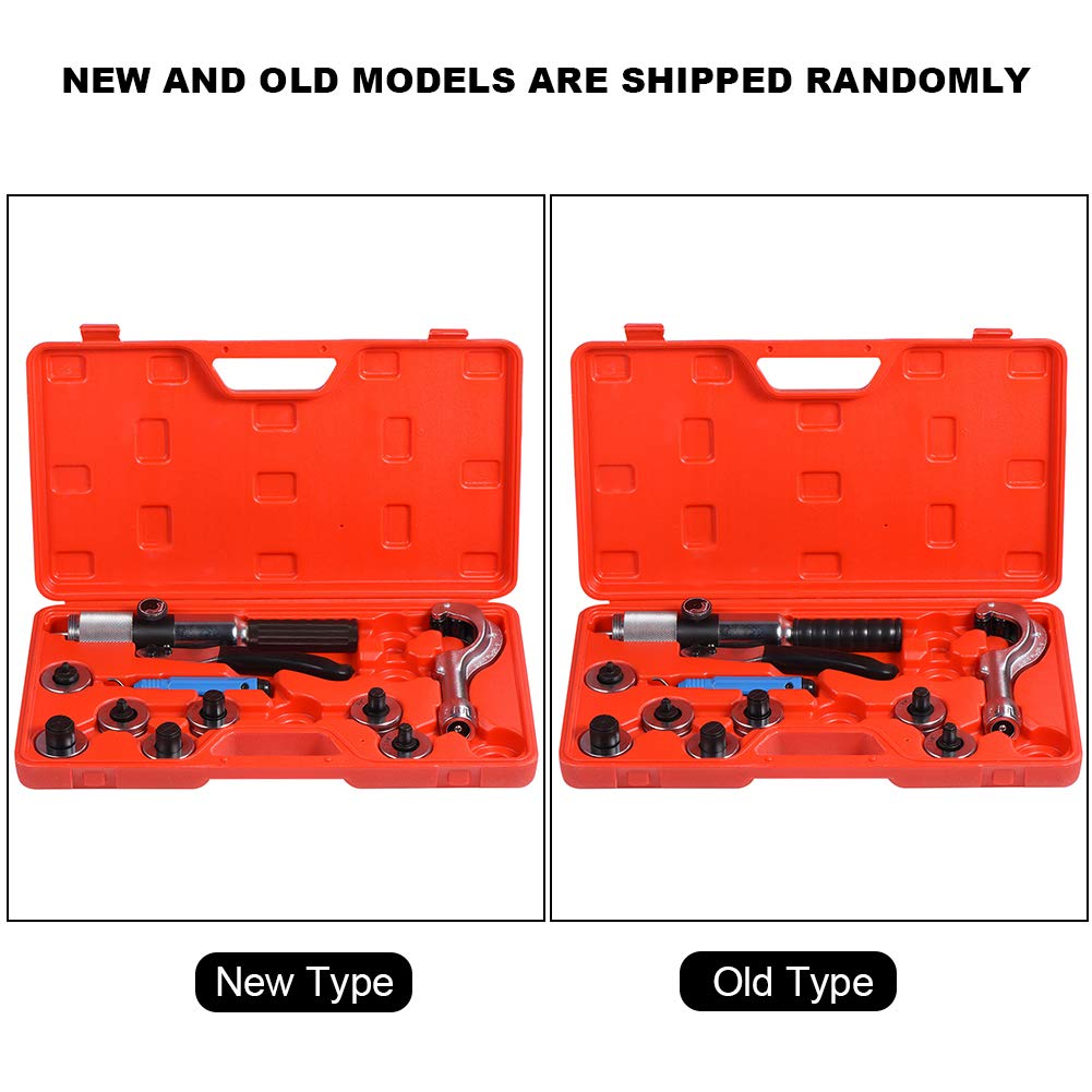 EVTSCAN CT-300A Hydraulic Tube Expander Kit - Professional Tubing Expanding Tool with 7 Expander Heads for Soft Copper, Aluminum, Titanium & Steel Tubes - Perfect for HVAC, Plumbing & Automotive Repair