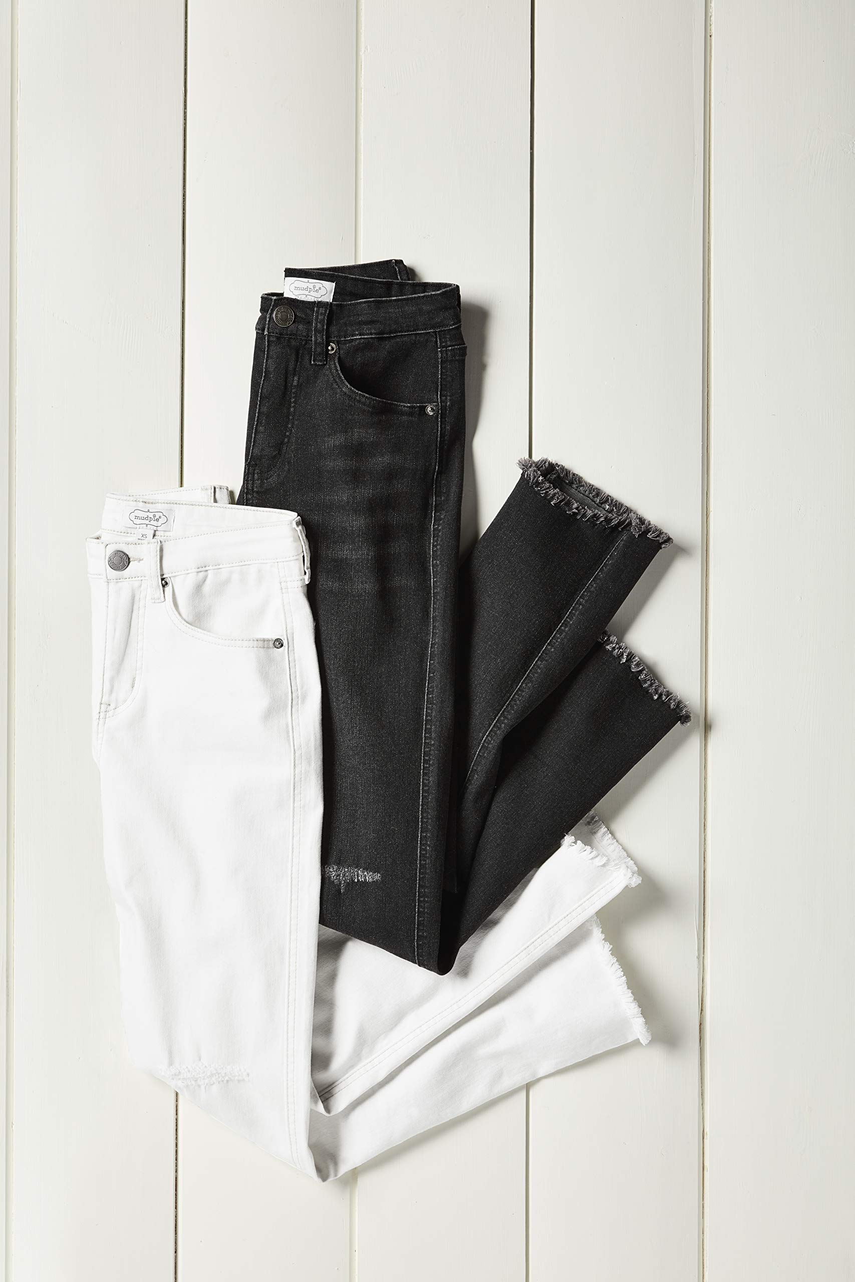 Mud Pie Women's Hyde Straight Leg Jeans - Comfortable Stretch Denim Pants for Casual Wear & Everyday Outfits