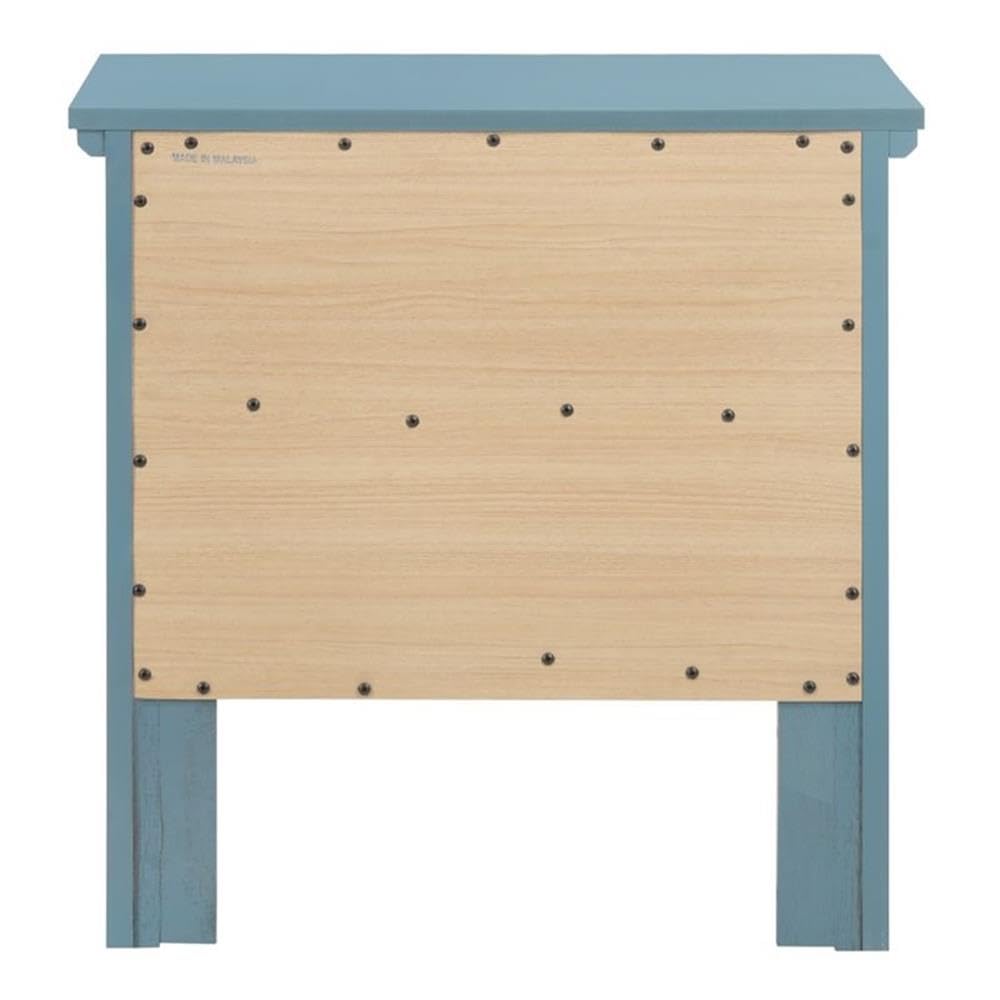Glory Furniture Primo 2-Drawer Nightstand - Teal Blue Bedside Table for Bedroom, Living Room & Guest Room | Modern Storage Cabinet with Smooth Gliding Drawers