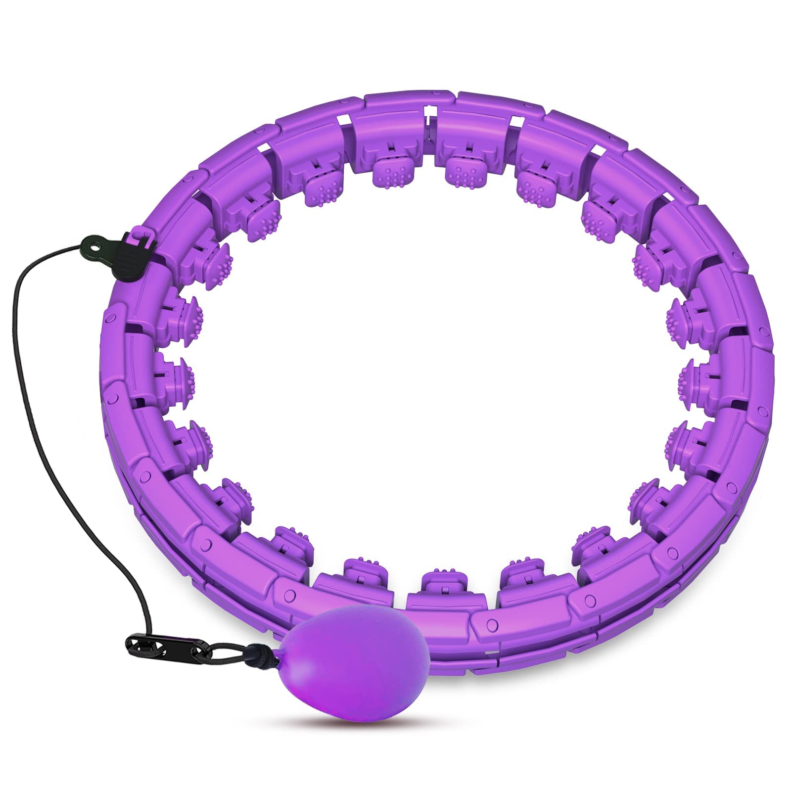 EINSZWEIDOG Weighted Hula Hoop - Smart 360° Fitness Hoop with 24 Detachable Sections for Weight Loss, Core Workout & Body Shaping | Perfect for Home Exercise, Gym Training & Dance Fitness Routines