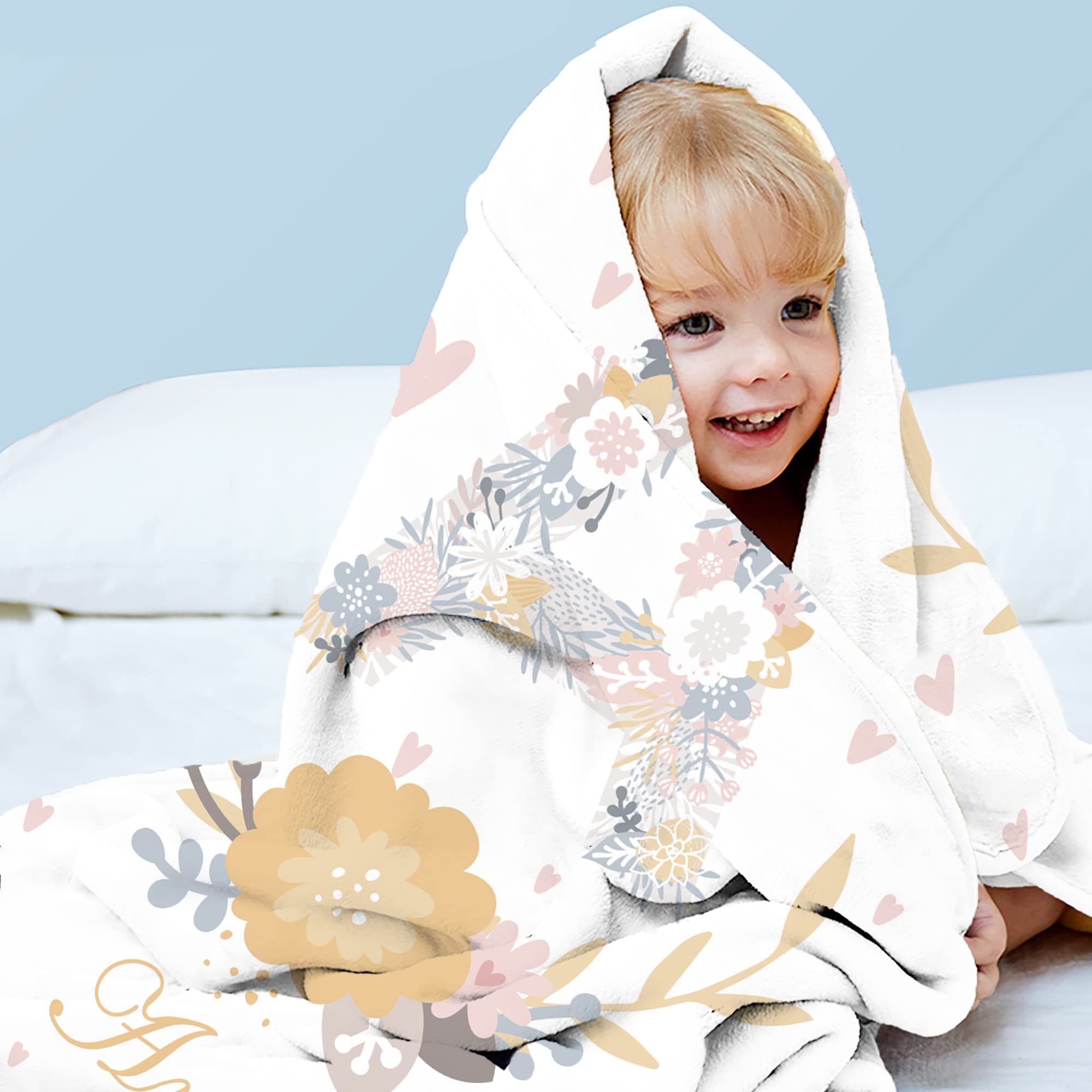Personalized Baby Blankets for Girls & Boys - Custom Name Blanket for Newborns - Ultra Soft Baby Blanket - Kids Throw Blanket - Perfect Newborn Gift for Baby Showers, Christenings & Nursery Decor