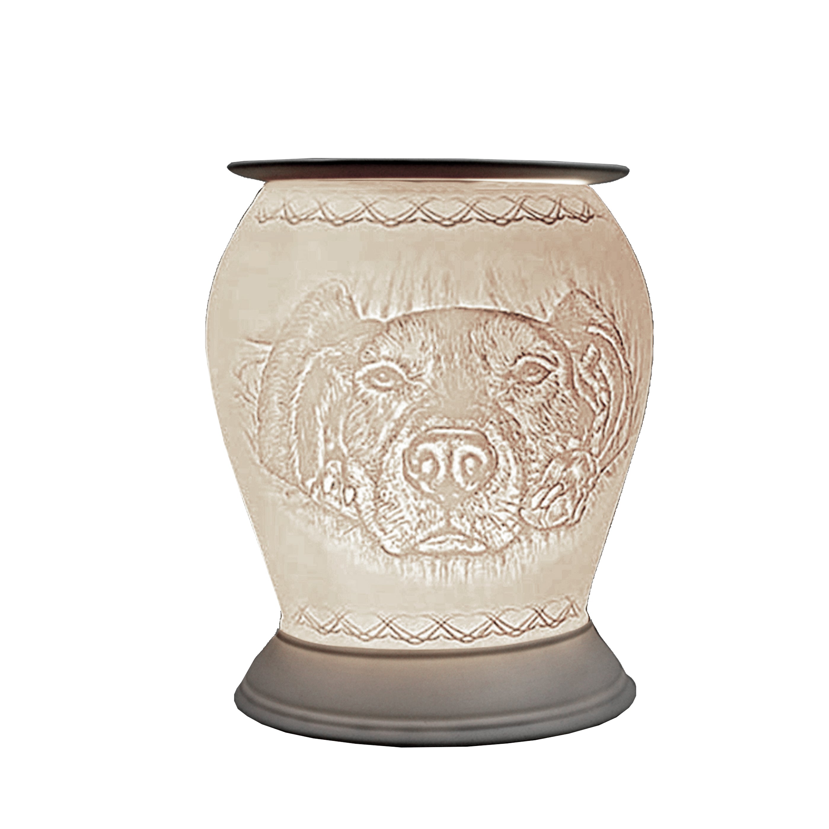 Cello Electric Wax Warmer - Porcelain Barrel Design for Home Aromatherapy, Perfect for Living Room, Bedroom, and Office Use - Dog Lover Gift Idea