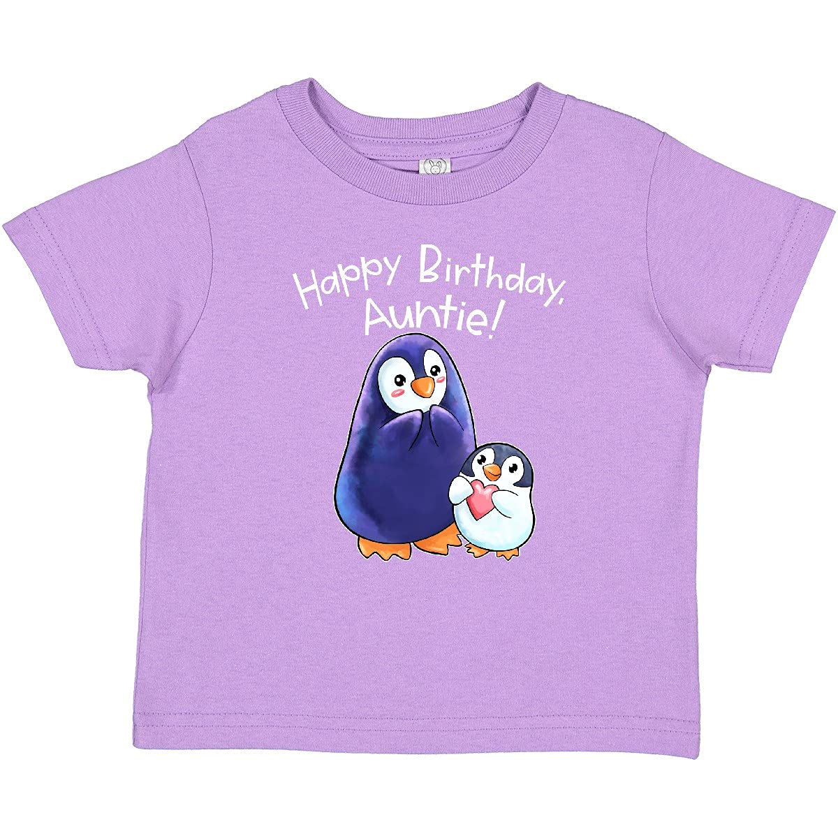 Inktastic Happy Birthday Auntie Cute Penguins Baby T-Shirt - Adorable Birthday Gift for Niece or Nephew - Perfect for Birthday Parties & Family Celebrations