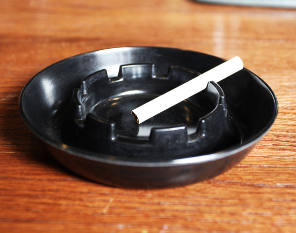 BarConic® 5.5 Inch Black Standard Ash Tray - Premium Outdoor & Indoor Smoking Accessory for Cigars, Cigarettes, and Pipe Tobacco Use at Home, Patio, or Office
