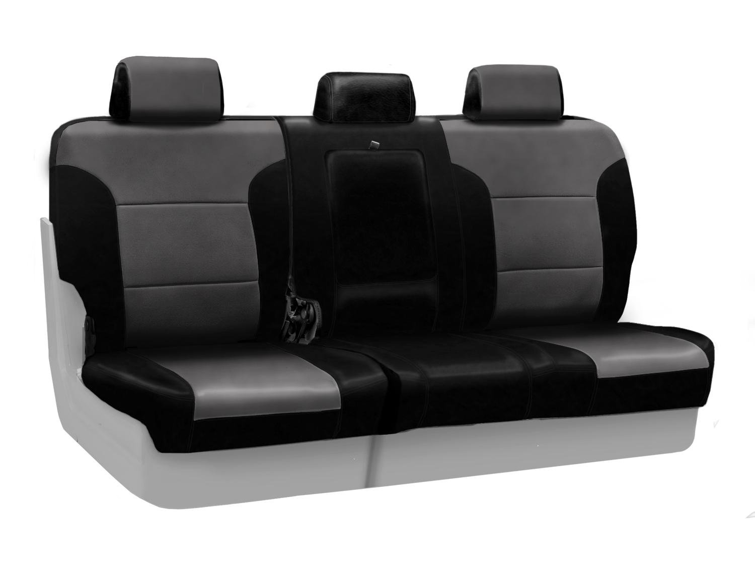 Coverking Custom Fit 60/40 Bench Seat Cover for Hyundai Santa Fe - Premium Alcantara Gray Car Seat Protector | Durable & Comfortable for Daily Commute, Road Trips & Family Travel