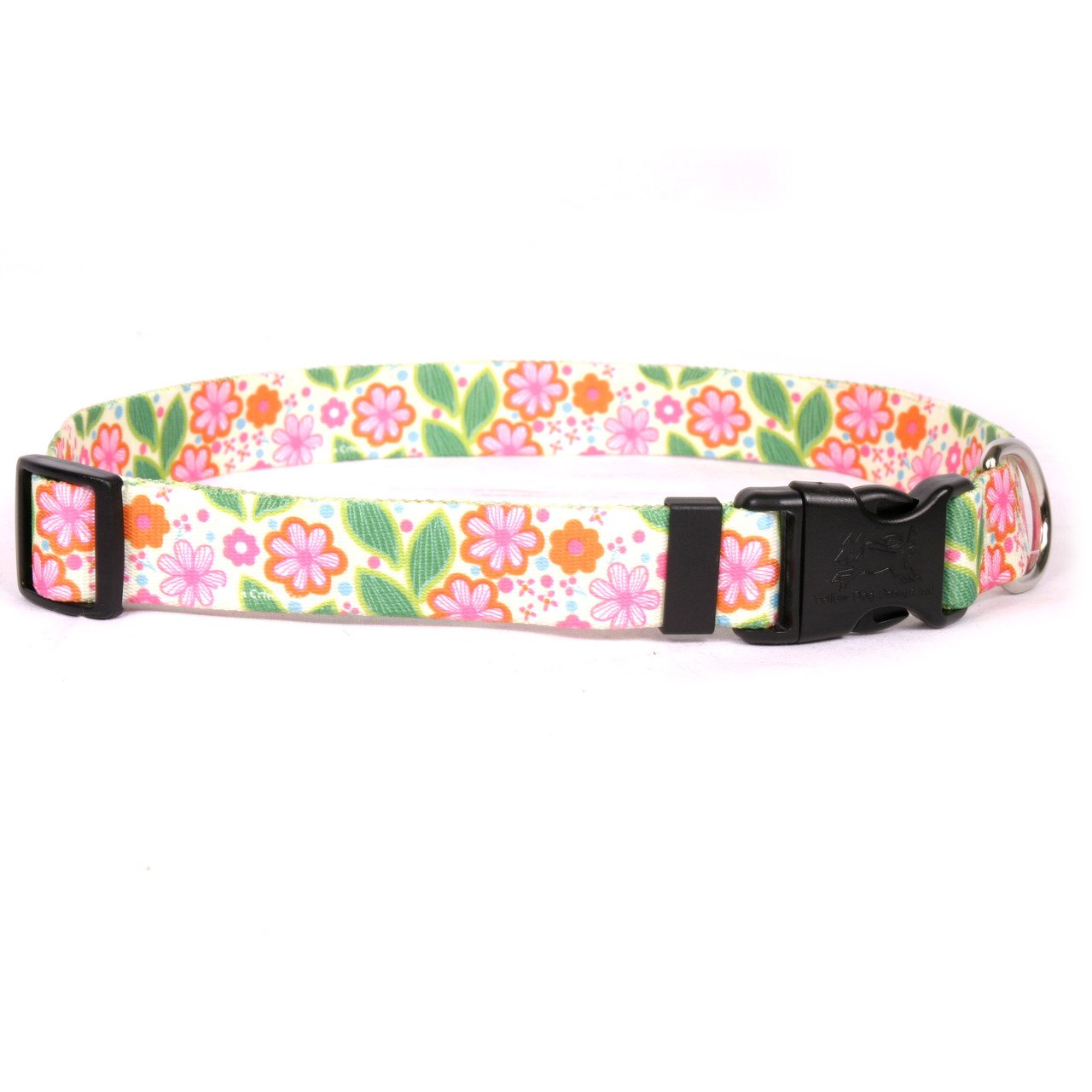 Yellow Dog Design Flower Patch Dog Collar - 3/8