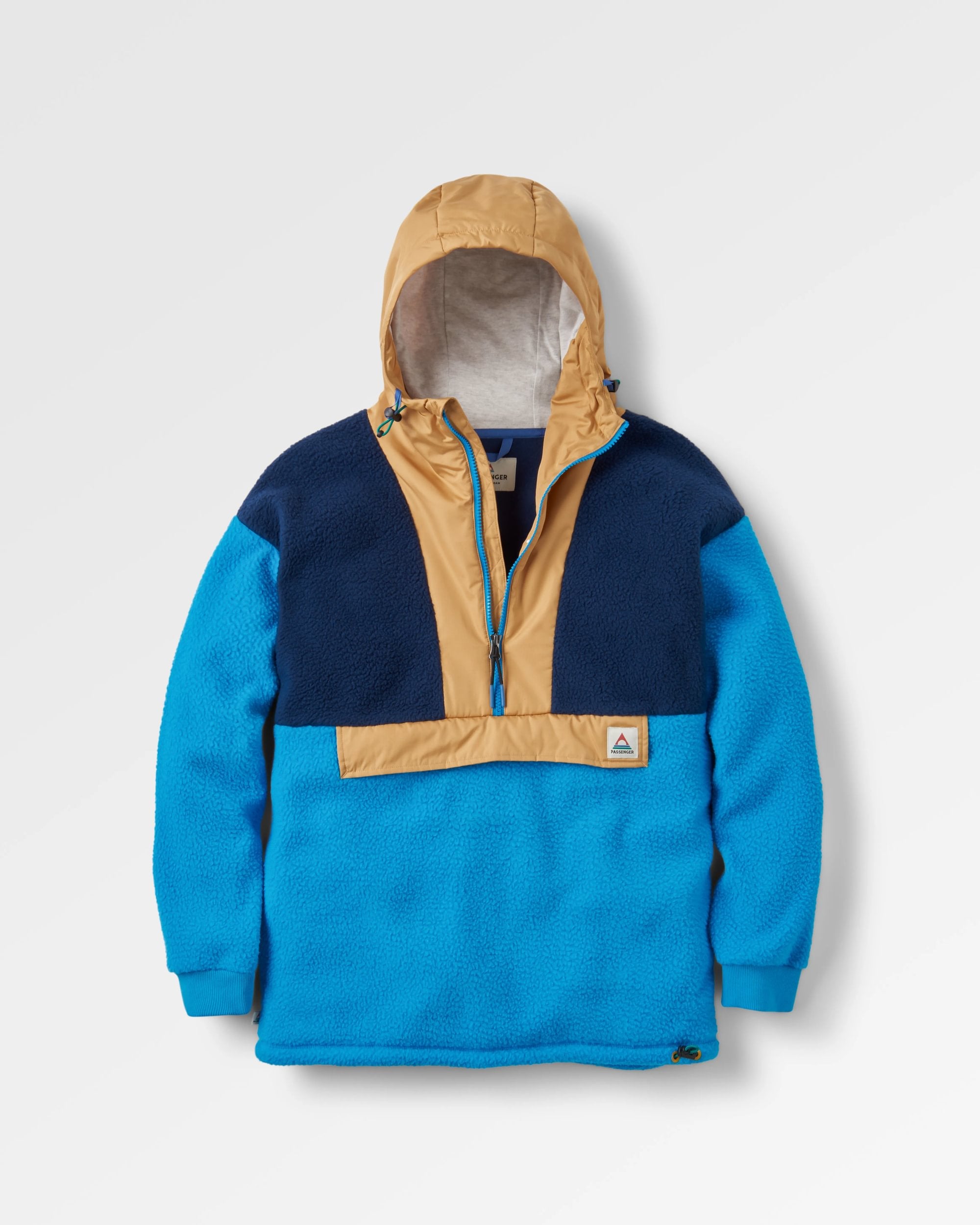 Maren Half Zip Recycled Sherpa Fleece Jacket - Eco-Friendly Bluejay Color for Women | Cozy Winter Wear for Outdoor Hiking & Casual Fashion