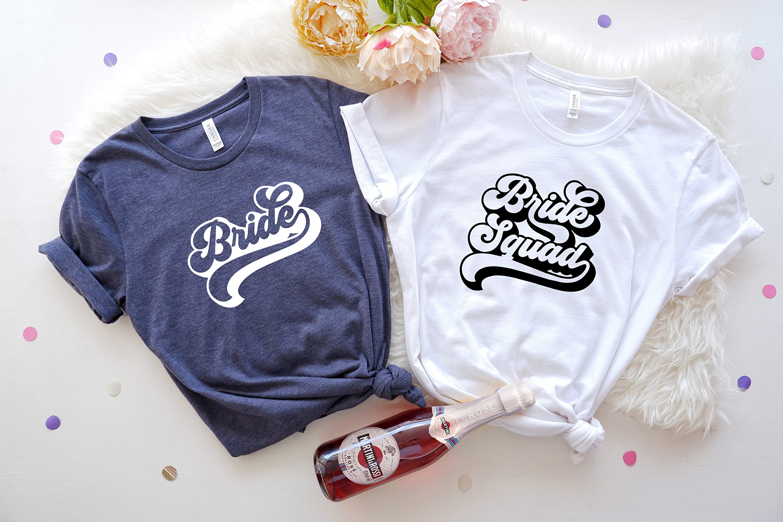 Custom Bachelorette Party T-Shirts - Bride Squad & Bridal Party Shirts for Women - Funny Matching Outfits for Bachelorette Weekend, Wedding Events & Girls Night Out