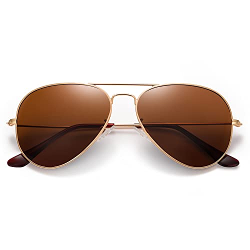 Gold Frame-brown Lens