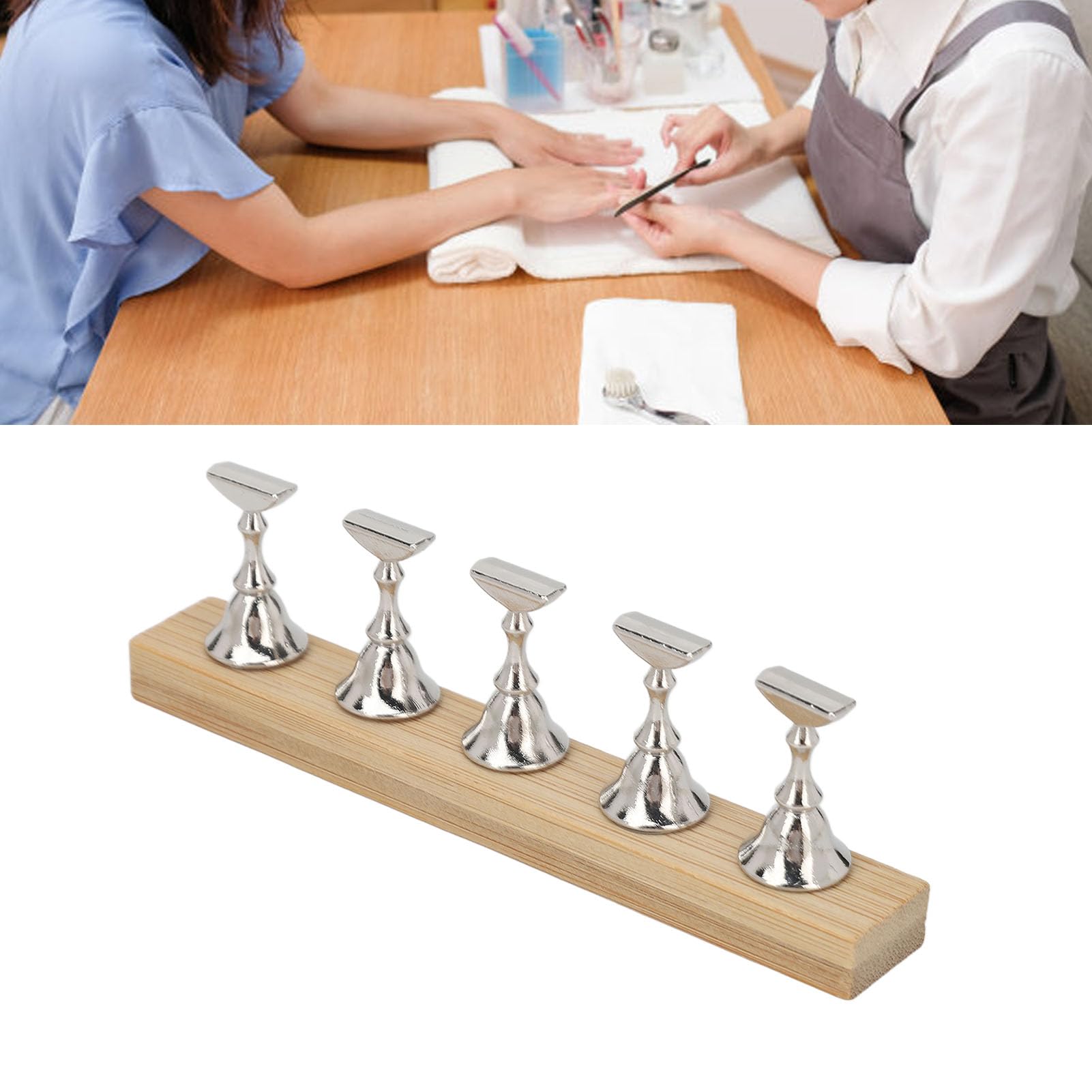 Professional Magnetic Nail Art Holder & Manicure Training Stand - Nail Design Practice Display for DIY Salon, Home Use & Nail Technician Practice