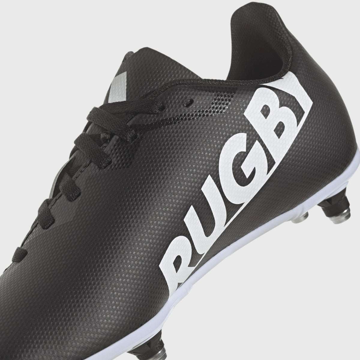 Adidas Junior SG Rugby Boots for Kids - Black Soccer Cleats for Firm Ground - Perfect for Youth Rugby, Soccer, and Football Training