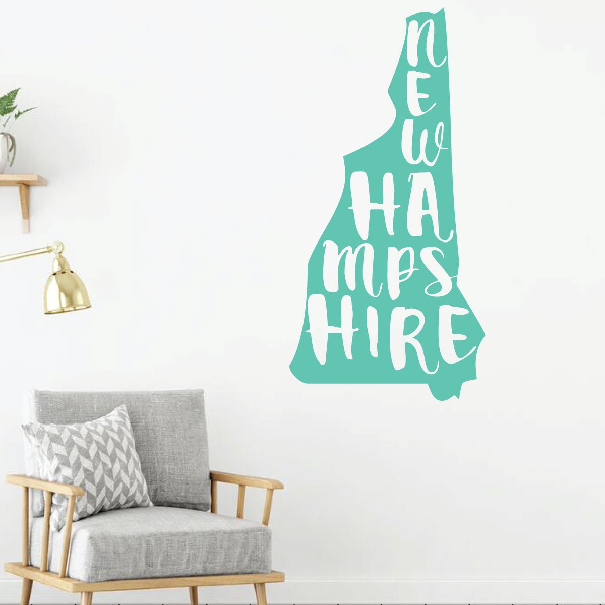 New Hampshire Wall Decal - Premium Vinyl State Silhouette Art for Home Decor | Perfect for Living Room, Bedroom & Nursery Wall Stickers | Easy Peel & Stick Removable Decoration for Houses, Apartments & Dorms