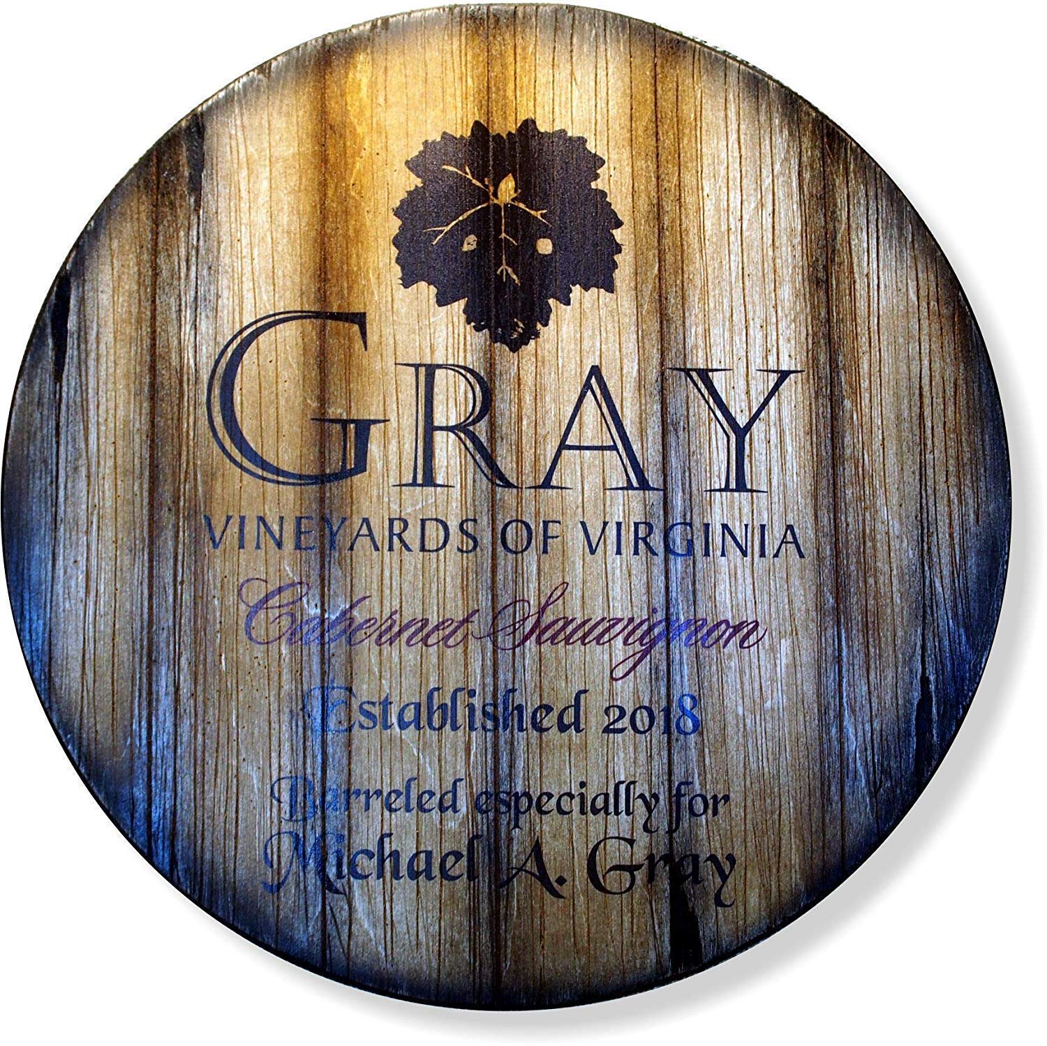 Personalized Wine Barrel Wall Art - Handmade Rustic Decor for Wine Enthusiasts | Unique Christmas Gift for Wine Lovers | Perfect for Home Bar, Wine Cellar & Dining Room Decor
