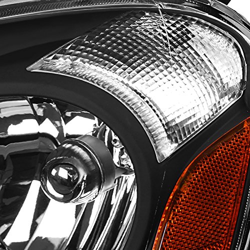 Spec-D Tuning 2LH-RSX02JM-RS JDM Black Diamond Headlights for Acura RSX DC5 - OEM Style Replacement Lamps | Perfect for Night Driving & Car Customization