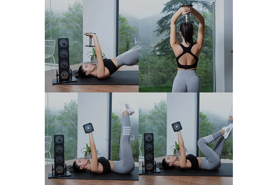 Warrior D22.5 Adjustable Dumbbell Set - 5-25 lbs Adjustable Weight Dumbbells for Home Gym, Strength Training & Full Body Workout - Perfect for Small Spaces & Beginners