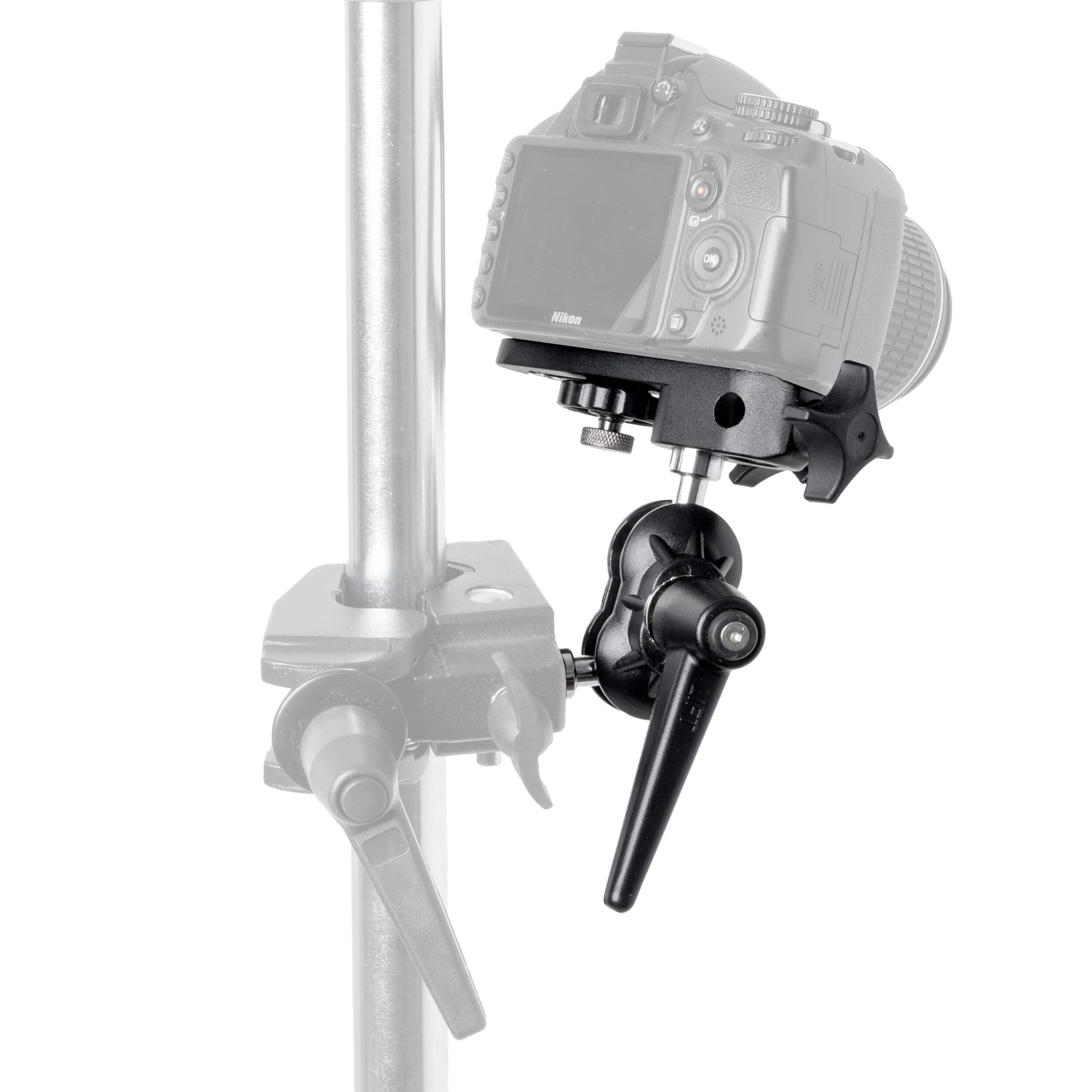 Double Ball Joint Adapter with Camera Platform Bracket - Universal Mount for DSLR, Action Cam & Smartphone - Perfect for Vlogging, Photography & Outdoor Adventures