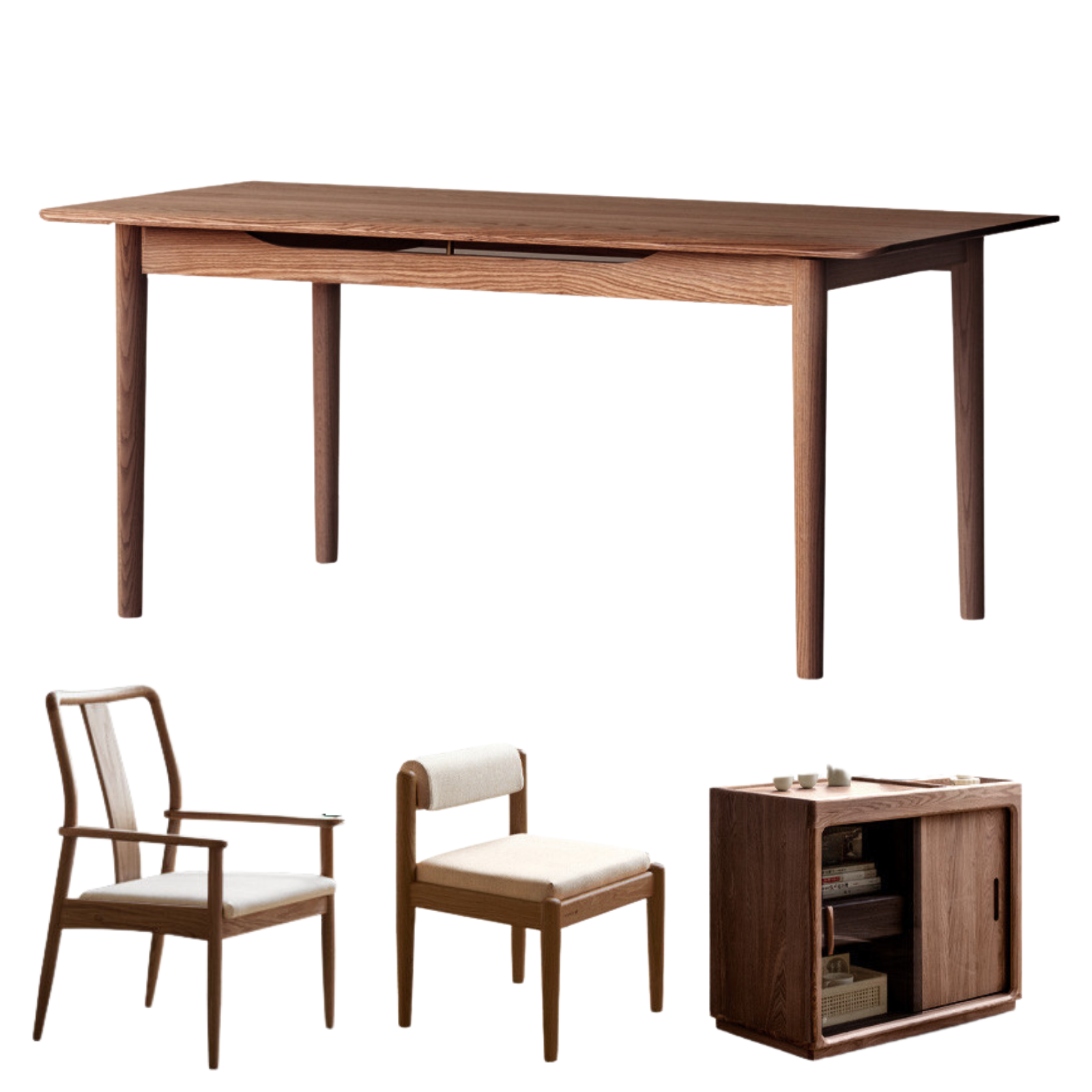 Solid Oak Wood Modern Coffee Table - Stylish & Durable Living Room Furniture for Home Decor & Entertaining
