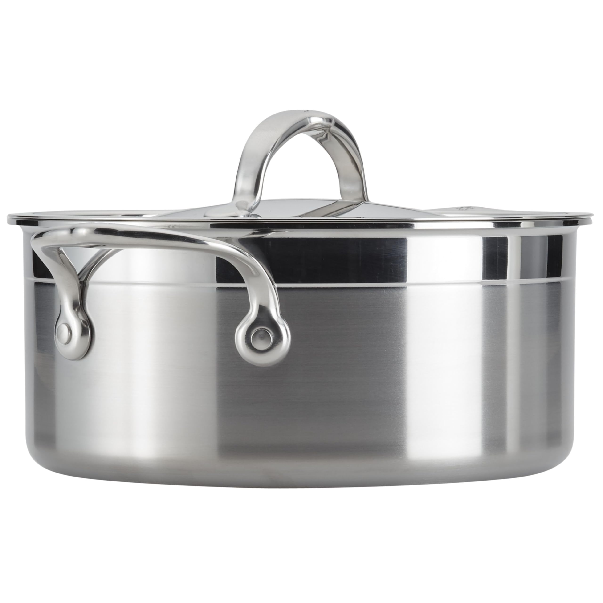 Hestan ProBond Professional Clad Stainless Steel Soup Pot - 3 Quart Induction Cookware for Home & Restaurant Use - Perfect for Soups, Stews & Pasta Cooking