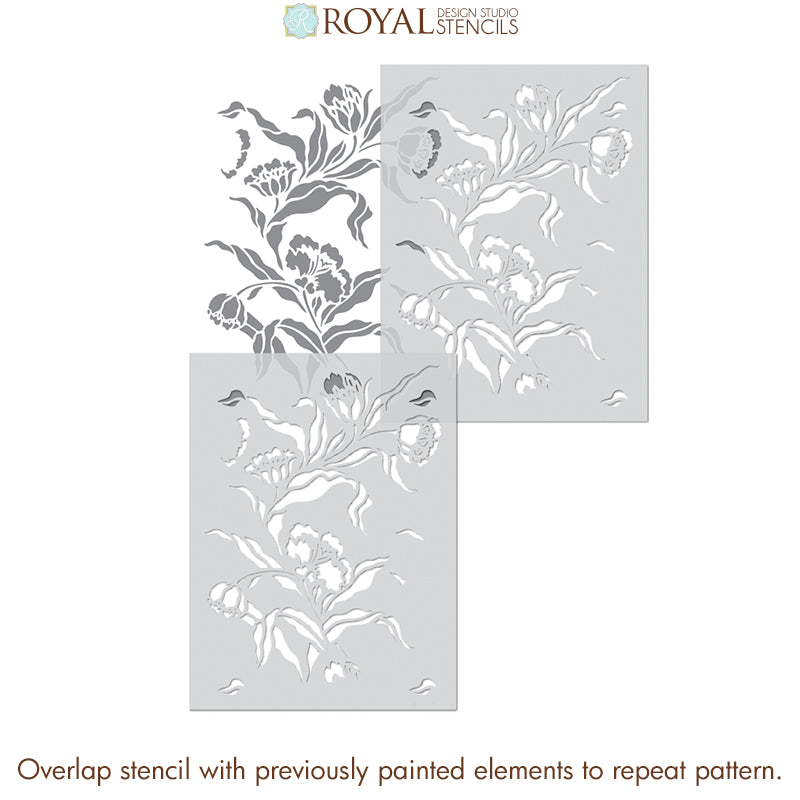 Phoebe's Tulip Stencil - Reusable Flower Painting Template for DIY Crafts, Wall Art, and Home Decor | Perfect for Scrapbooking, Card Making, and Wood Signs