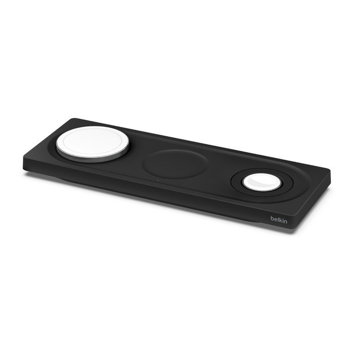 3-in-1 MagSafe Pro Wireless Charging Pad - Fast Charging for iPhone 14/13/12, Apple Watch 7/8/Ultra & AirPods - Sleek Black Design - Perfect for Home, Office & Travel