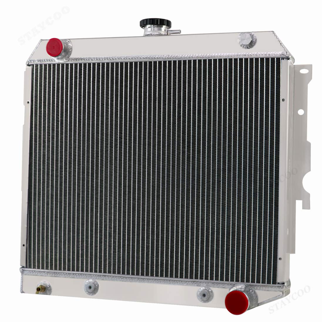 CoolingSky 3 Row All Aluminum Radiator for 1968-1974 Dodge Plymouth Challenger Charger GTX & More Models | 22 Inch Wide Core | High-Performance Cooling for Classic Muscle Cars & Hot Rods