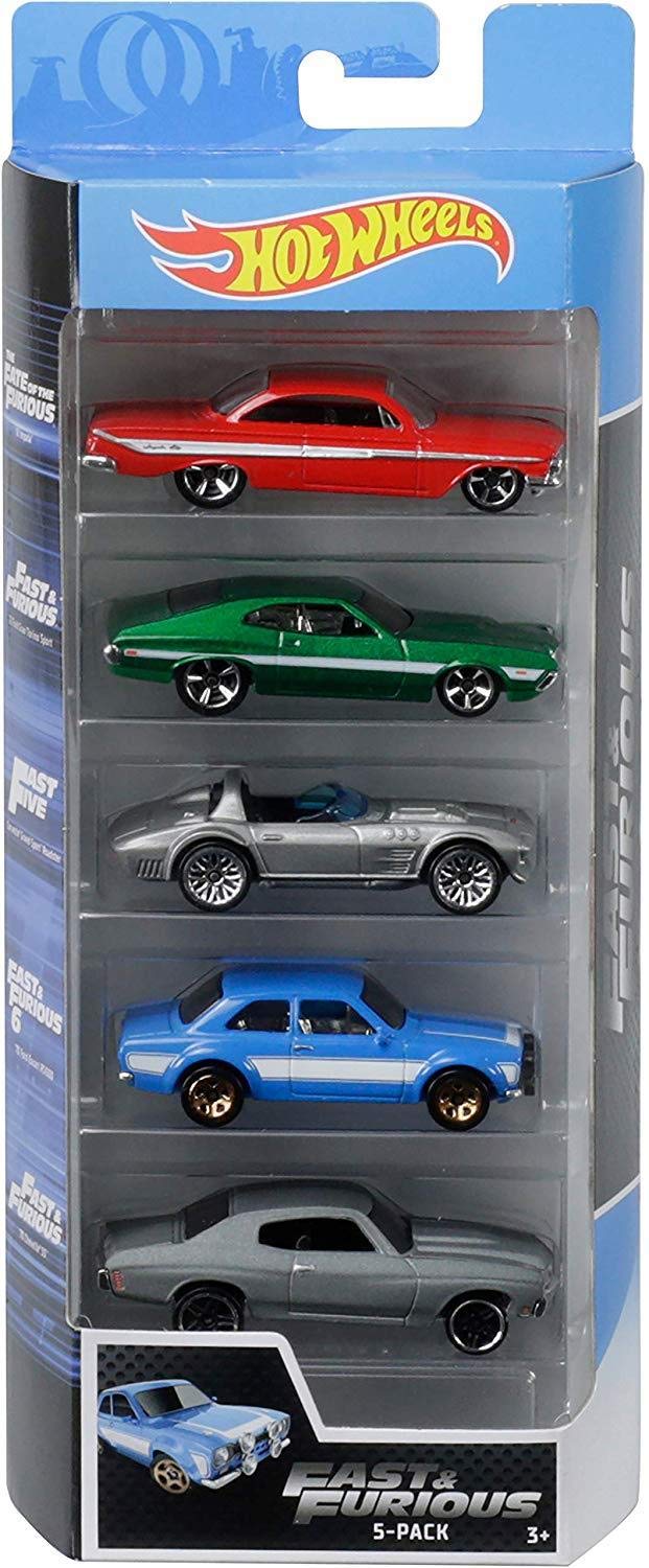Hot Wheels Fast & Furious 5-Pack Die-Cast Cars - Premium Collectible Toy Vehicles for Kids & Adults - Perfect for Play, Display & Movie-Themed Collections