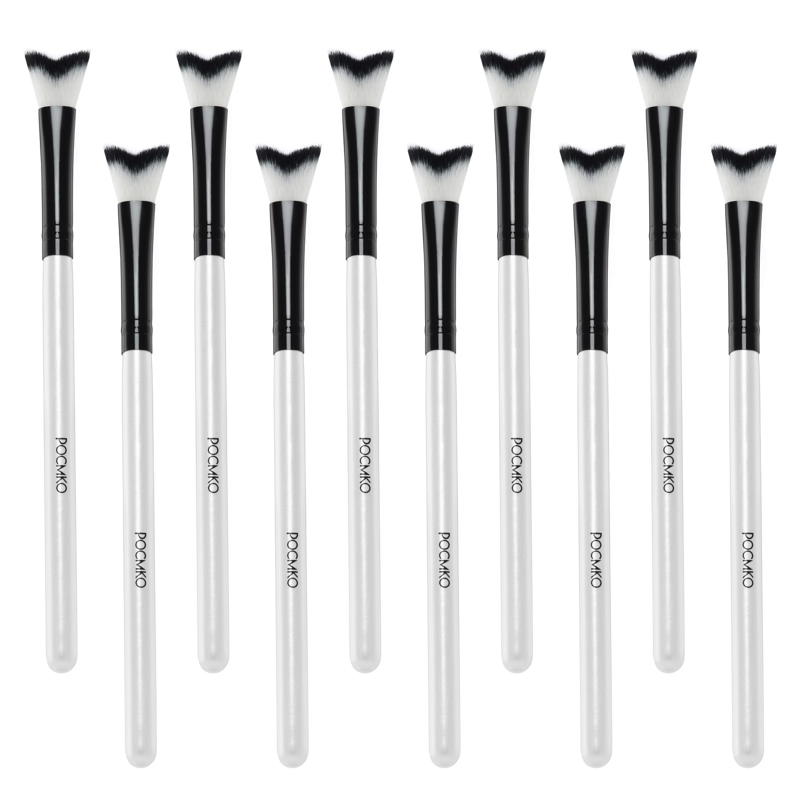 10 PCS Curved Fluffy Lash Cleaning Brushes - Professional Eyelash Extension Shampoo & Cleansing Brush Set for Lash Bath & Wash | Perfect for Salon, Spa & Home Use