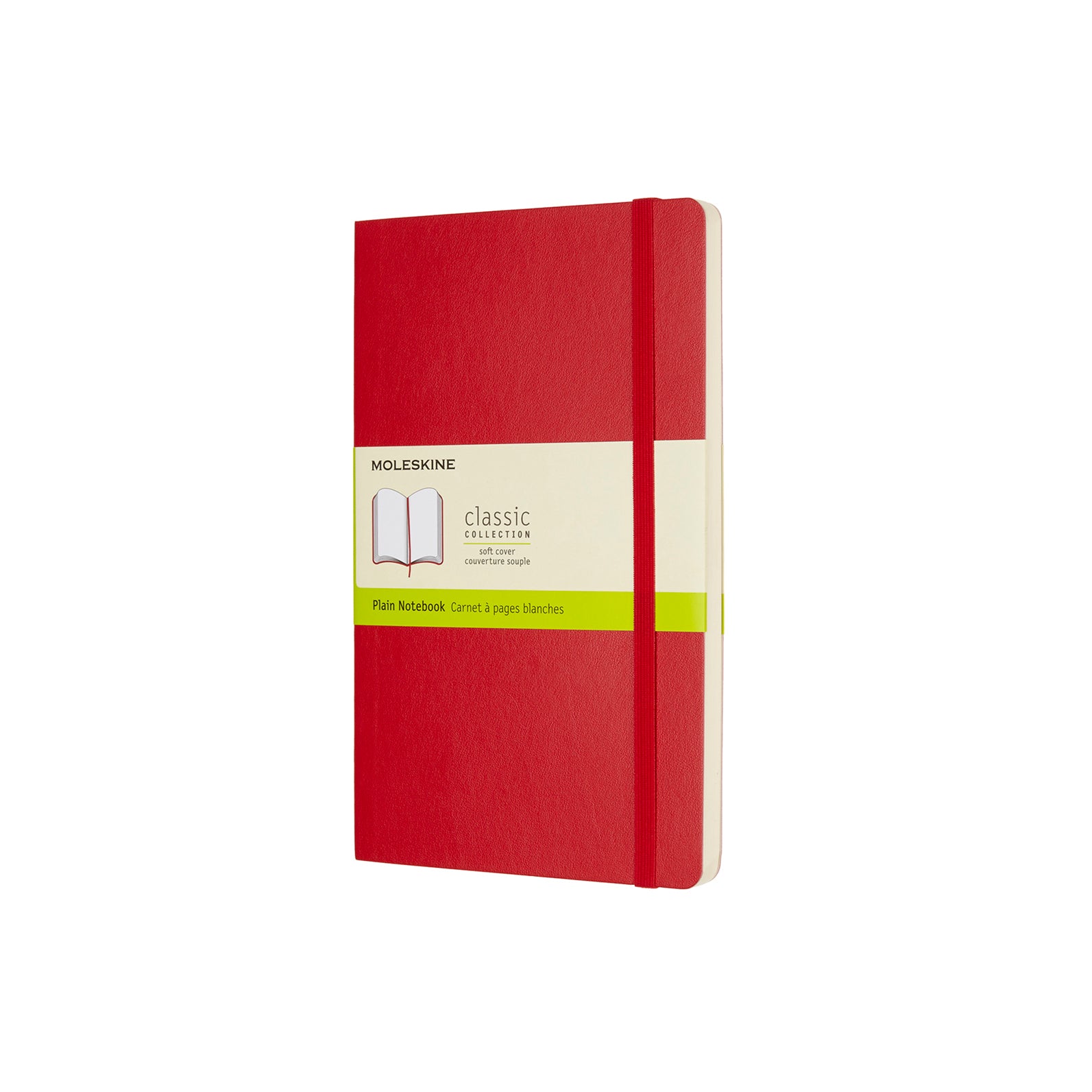 Classic Large Soft Cover Notebook - Plain Scarlet Red Journal for Writing, Sketching & Note Taking - Perfect for School, Office & Travel
