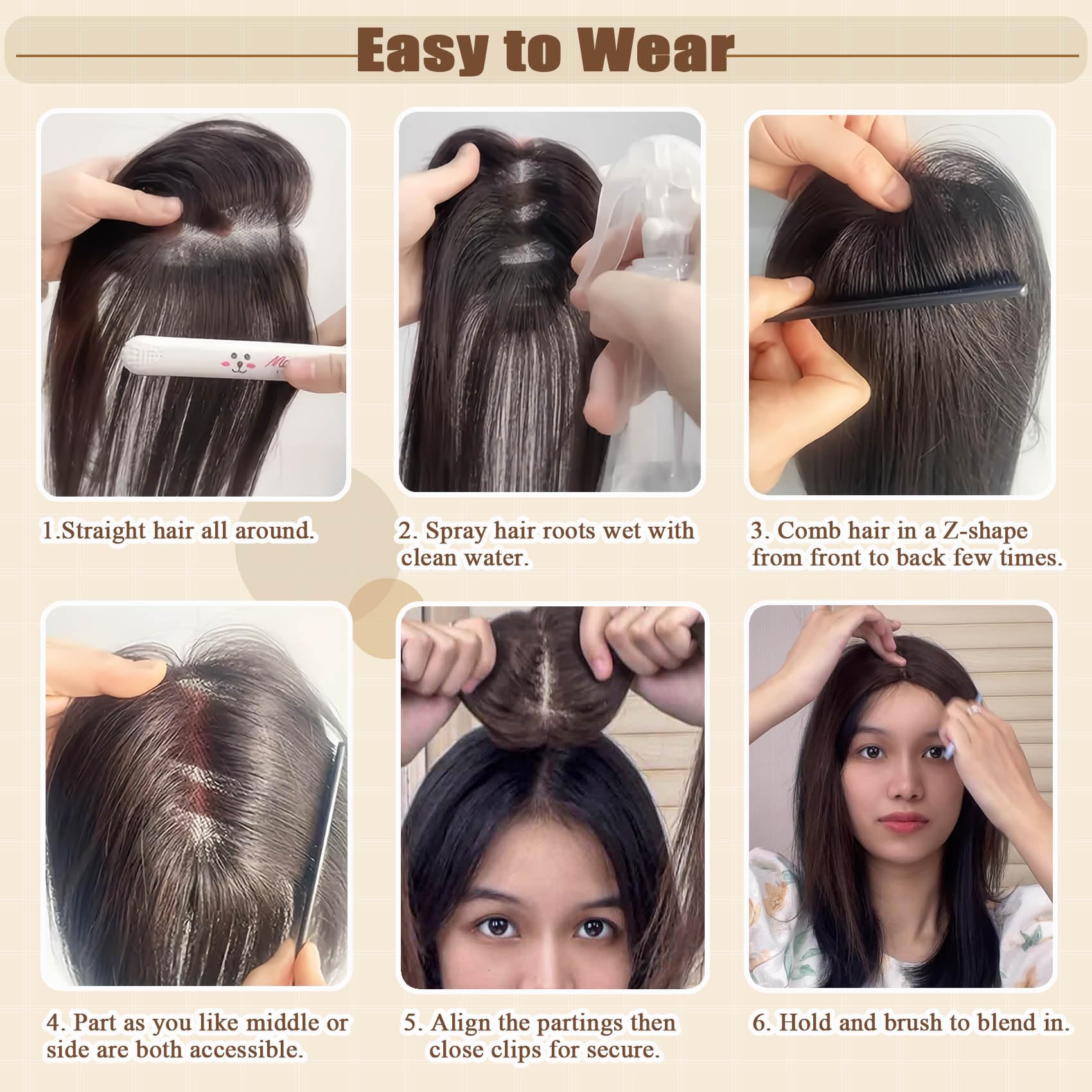 Premium JGS1996 Human Hair Toppers for Women – 150% Density Handmade Lace Base Remy Hair Wig Topper for Thinning Hair – No Bangs Clip-In Hair Extensions – Perfect for Daily Wear, Special Occasions & Hair Volume Enhancement