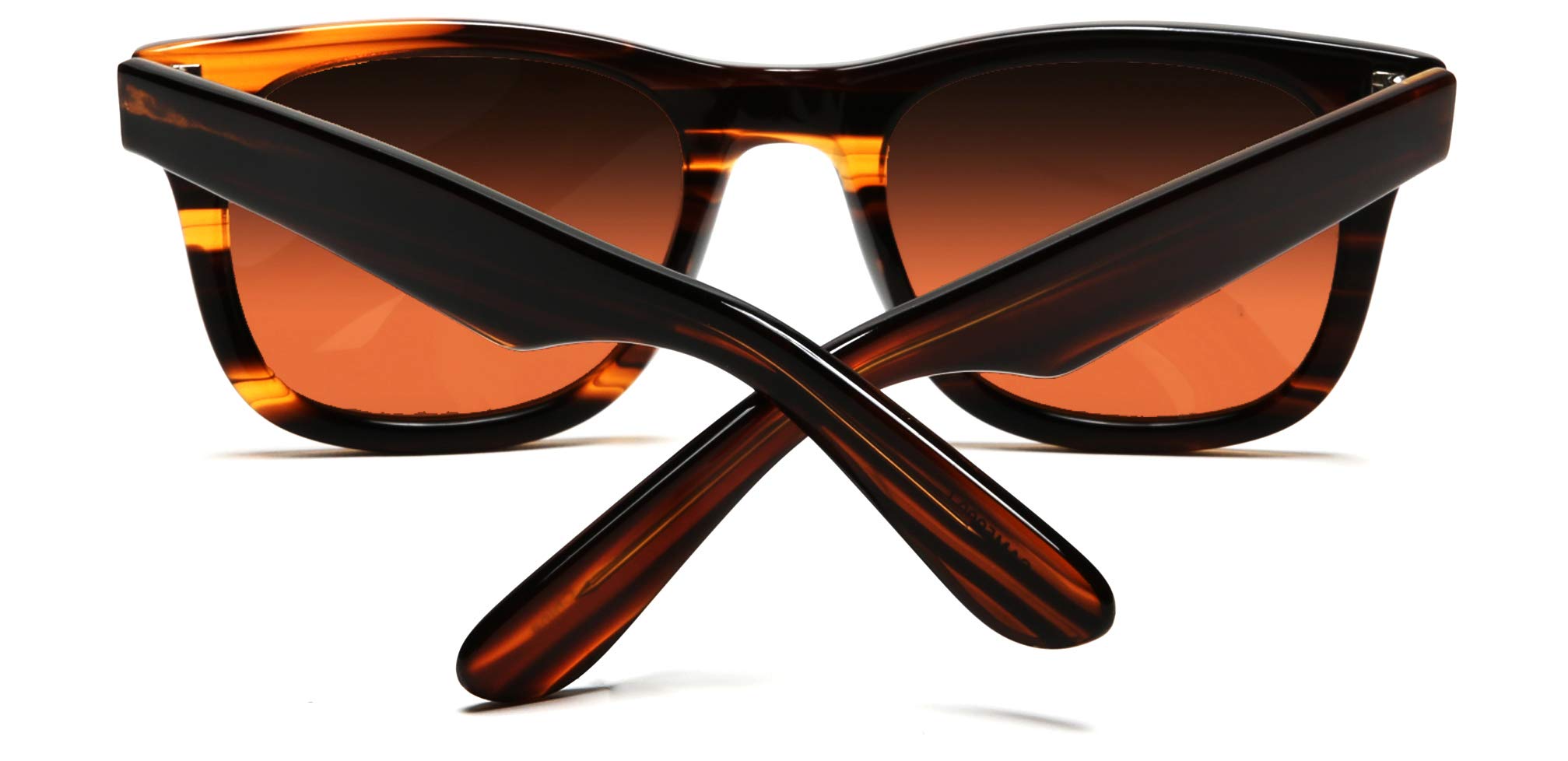Polarized Horned Rim Verona Sunglasses - SAMBA SHADES UV Protection Classic Retro Style for Men & Women | Perfect for Driving, Beach, Outdoor Activities & Fashion Accessories