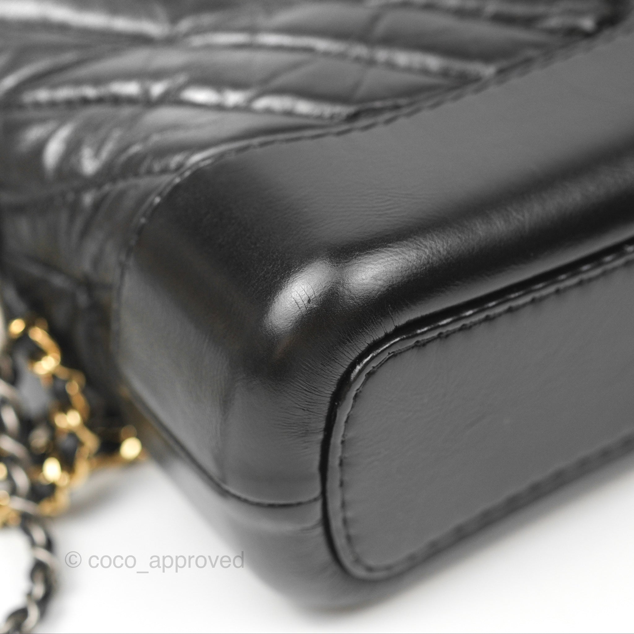 Chanel Chevron Small Gabrielle Hobo Bag in Black Aged Calfskin with Mixed Hardware - Luxury Shoulder Bag for Women, Perfect for Work, Travel and Everyday Use