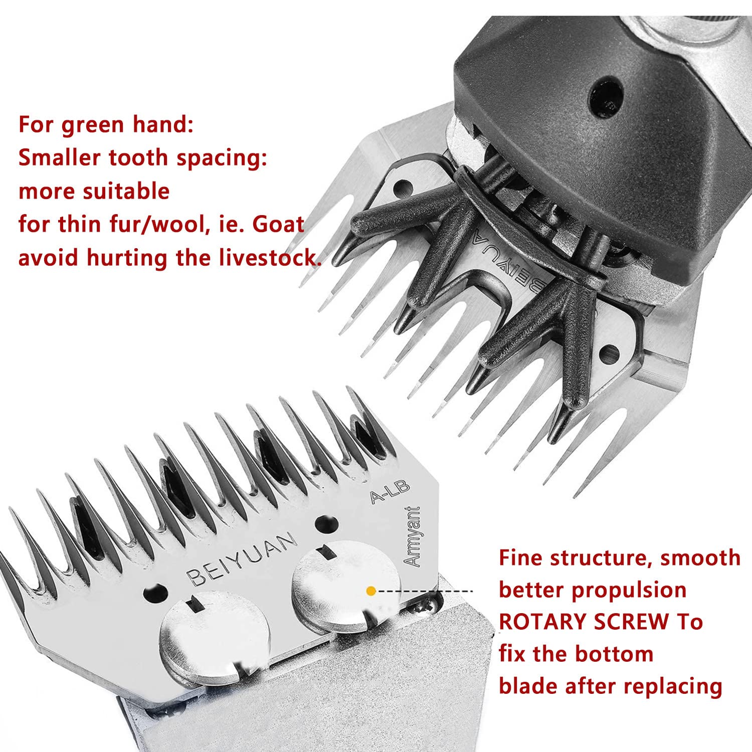 Professional 6-Speed Heavy Duty Electric Sheep & Goat Clippers - Livestock Shearing Tool for Thick Coat Animals (Wool, Fur, Hair) | Perfect for Farm Animals, Alpacas, Llamas & Pet Grooming