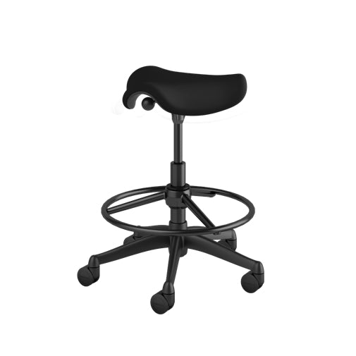 Pony Seat Stool with Graphite Frame - Kids Adjustable Step Stool for Bathroom, Kitchen & Playroom - Safe Non-Slip Toddler Standing Stool