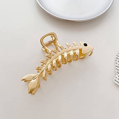 SalLady Silver & Golden Alloy Interlocking Teeth Ponytail Holder Hair Clips for Women - 2PCS Elegant Hair Claw Clips for Styling, Shower & Everyday Use - Classic Decorative Barrettes & Hair Grips