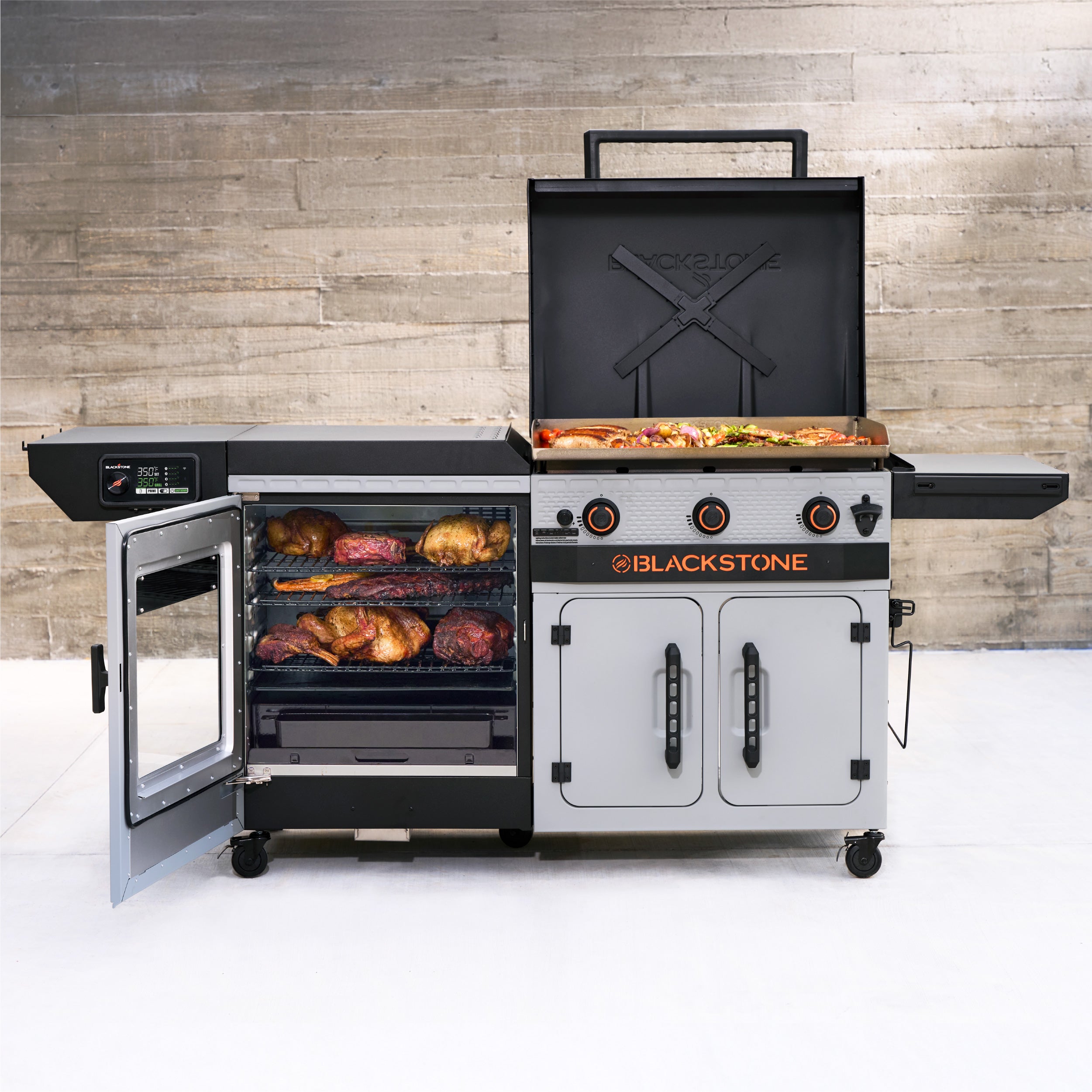 Bronco 28 XL Griddle Vertical Pellet Smoker Combo - Heavy Duty Outdoor Grill & Smoker for BBQ, Backyard Cooking, Tailgating & Camping