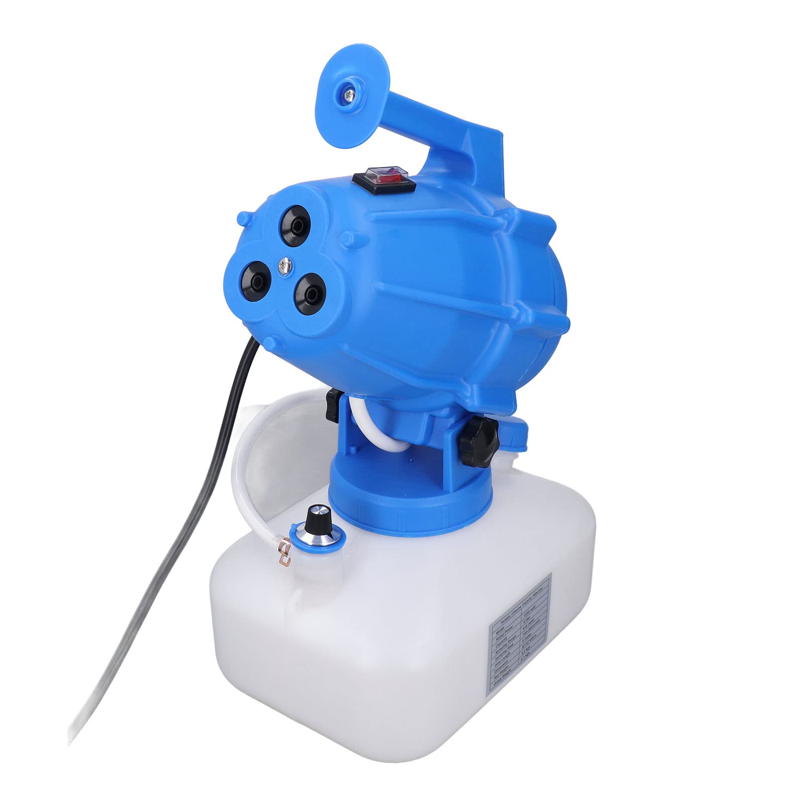 Minifinker 5L Electric Fogger - 1200W High Efficiency Portable Fogging Machine with 3 Nozzle Design & 5 Adjustable Mist Levels for Greenhouses, Public Transportation Disinfection, and Indoor Sanitizing